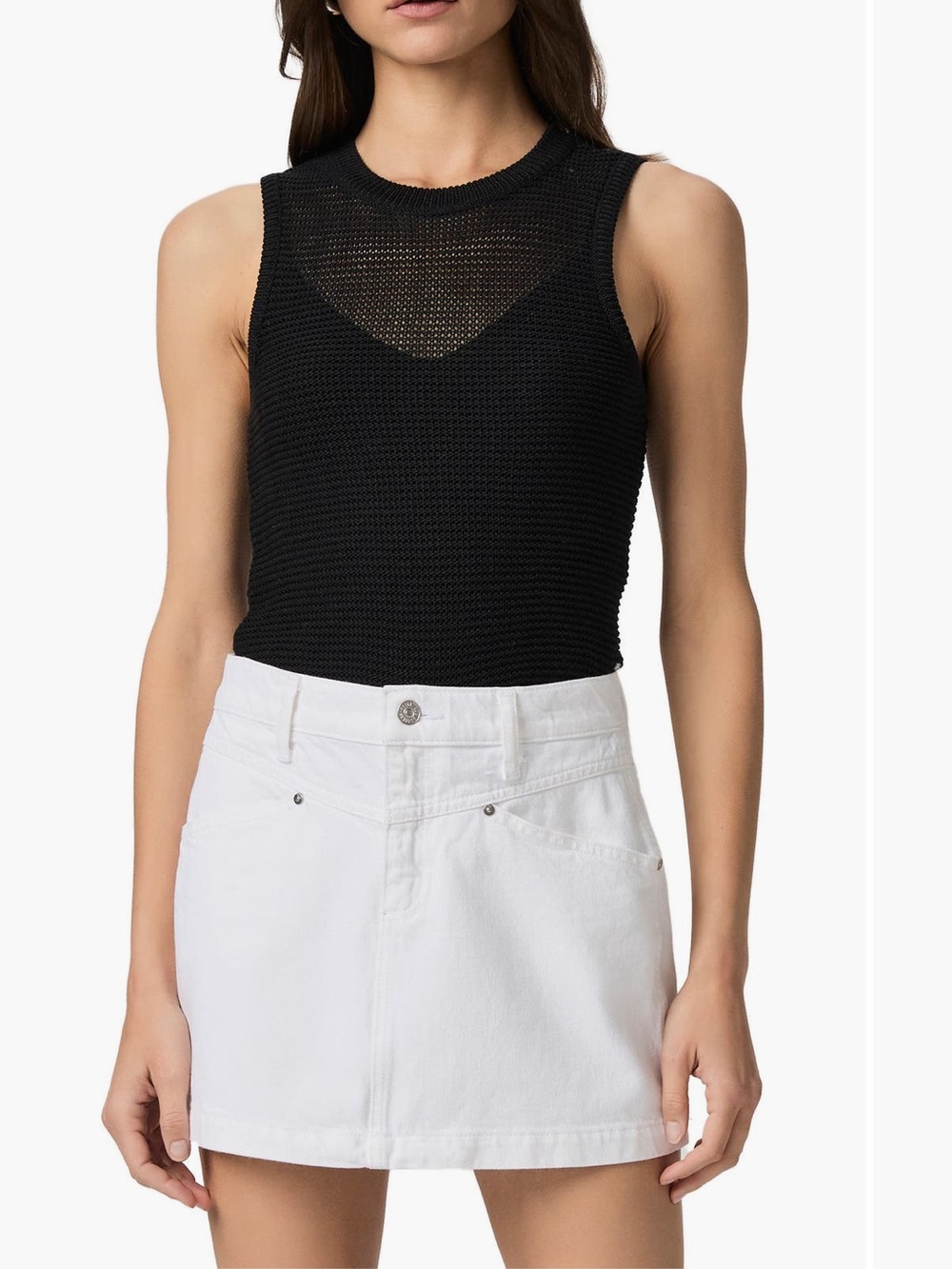 NWT PAIGE white Jean mini skirt size 31